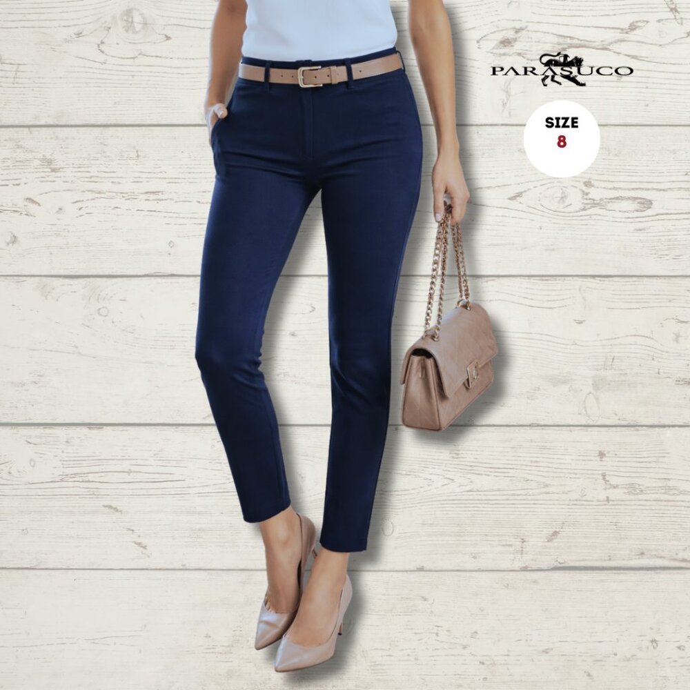 Parasuco Blue Stretch Pants – Size 8